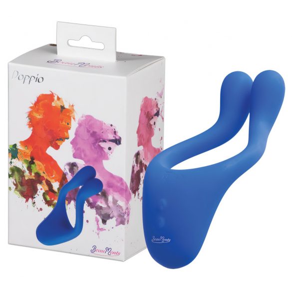 BeauMents Doppio - vibrator s 3 motora na baterije (plavi) 