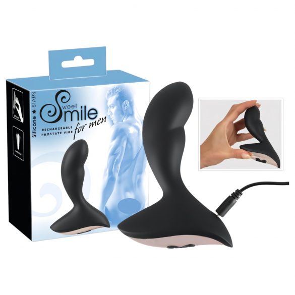 SMILE Prostate Vibe - punjivi vibrator za prostatu (crni) 