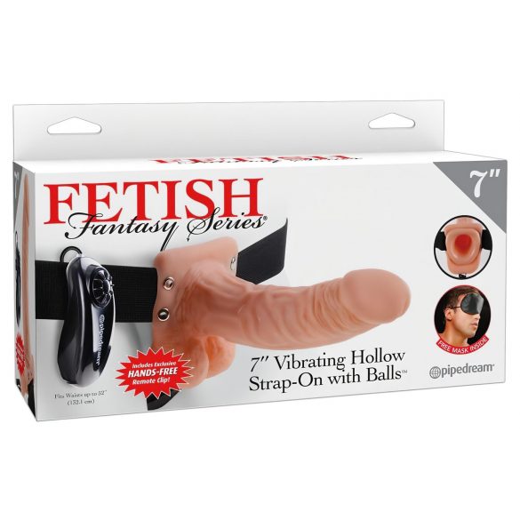 Fetiš Strap-on 7 - vibrator sa straponom (prirodni) 