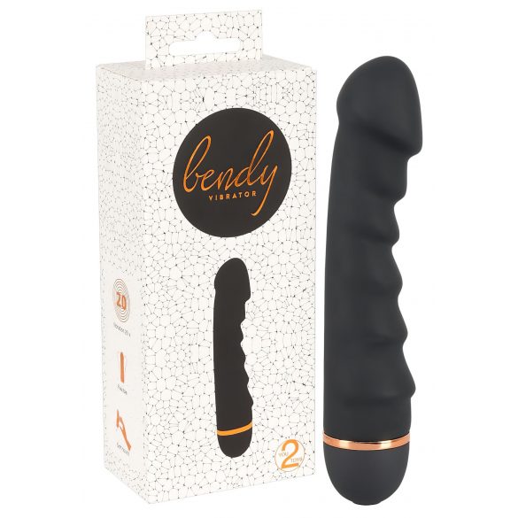 You2Toys - Bendy Ripple - rebrasti vibrator 20 Rhythm (crni) 