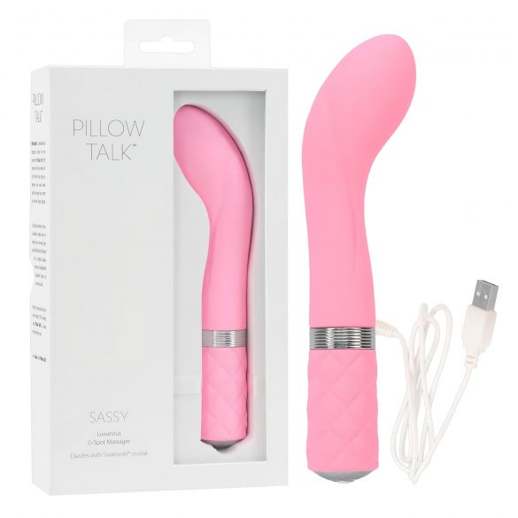 Pillow Talk Sassy - punjivi vibrator G-točke (ružičasti) 