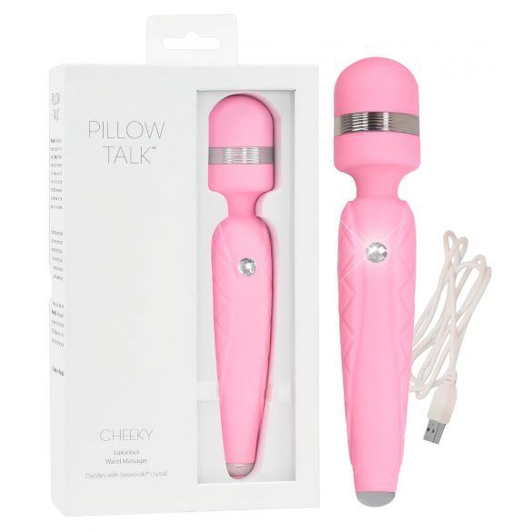 Pillow Talk Cheeky Wand - bežični masažni vibrator (ružičasti) 