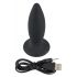 Crni Velvet S - punjivi, početnički analni vibrator - mali (crni)