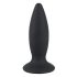 Black Velvet M - punjivi, srednji analni vibrator - normalan (crni) 