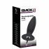 Black Velvet M - punjivi, srednji analni vibrator - normalan (crni) 