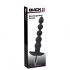 Black Velvet - punjivi analni vibrator s 5 kuglica (crni) 