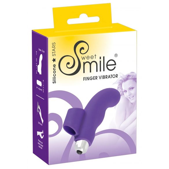 SMILE Finger - valoviti, silikonski vibrator za prste (ljubičasti) 