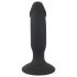 Black Velvet - analni vibrator na baterije s penisom (crni) 