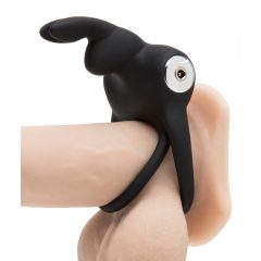   Happyrabbit Cock - vodootporni, punjivi prsten za penis i testise (crni)
