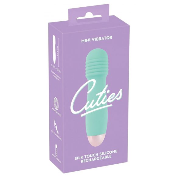 Cuties Mini Wand - punjivi, mini vibrator za masažu (zeleni) 