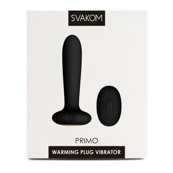 Svakom Primo - punjivi, vodootporni, grijaći analni vibrator (crni) 