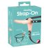 You2Toys - Strap-On - punjivi, strap-on vibrator (prirodni) 