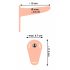 You2Toys - Strap-On - punjivi, strap-on vibrator (prirodni) 