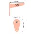 You2Toys - Strap-On - punjivi, strap-on vibrator (prirodni) 