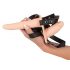 You2Toys - Strap-On - punjivi dvostruki vibrator s remenom (prirodni) 