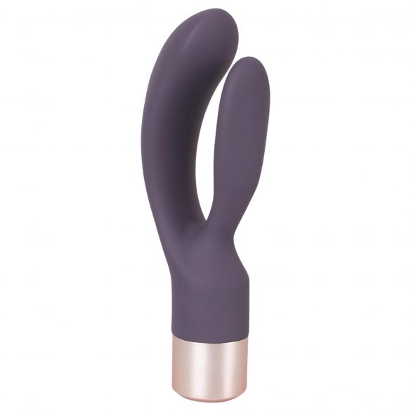 You2Toys Elegant Double - punjivi vibrator za klitoris (tamnoljubičasti) 