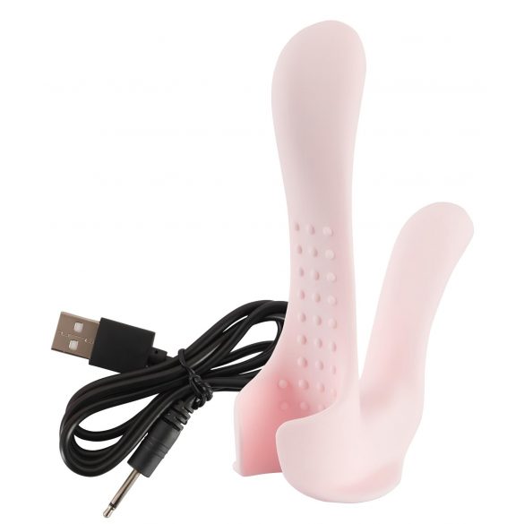 Couples Choice - vibrator za parove na baterije, s dva motora (blijedo ružičasta) 