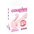 Couples Choice - vibrator za parove na baterije, s dva motora (blijedo ružičasta) 