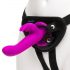 Happyrabbit Strap-On - vibrator sa zečićem na remen (ljubičasta) 