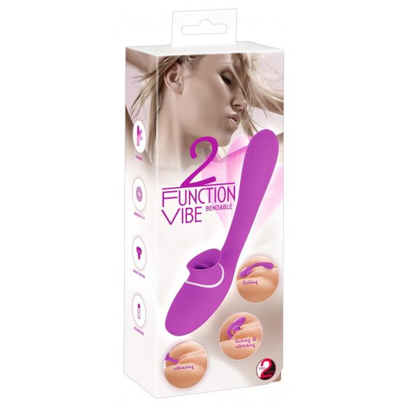 You2Toys - 2-Function Vibe - klitoralni i vaginalni vibrator na punjenje (ljubičasti) 