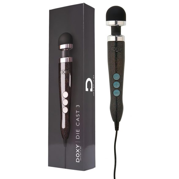 Doxy Die Cast 3 Magic Wand - mrežni masažer vibrator (crni)