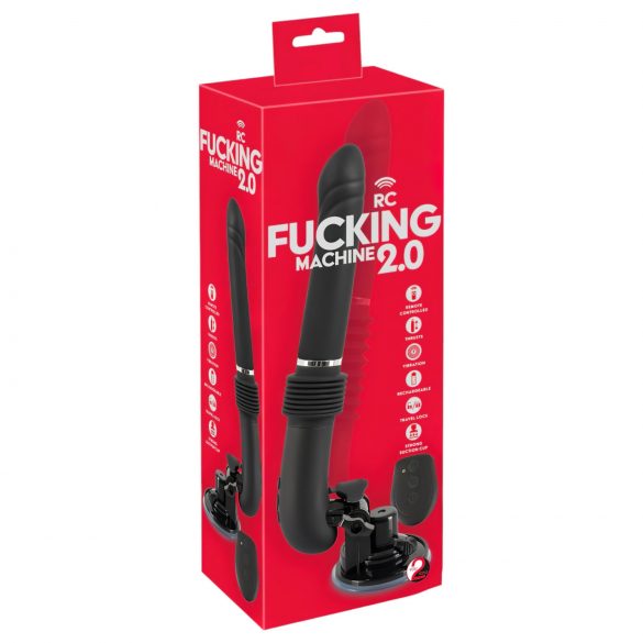 You2Toys RC Fucking Machine 2.0 - bežični vibrator na guranje (crni) 