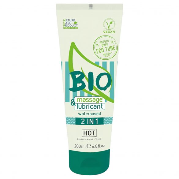 HOT Bio 2IN1 - gel za podmazivanje i masažu na bazi vode (200ml) 