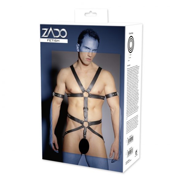 ZADO - remenasti kožni body uprtač - za muškarce - L/XL