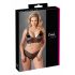 Cottelli Plus Size - fini čipkasti grudnjak set (crni) - XXL