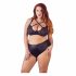 Cottelli Plus Size - Križni grudnjak i gaćice (crne) - 85E/L