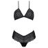 Passion Eco Kerria - bikini set od čipke (crni) 