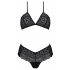 Passion Eco Kerria - bikini set od čipke (crni) 