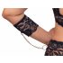 Cottelli Bondage Plus Size - set čipkastih grudnjaka (crni) 