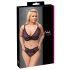 Cottelli Curves Plus Size - set grudnjaka s prozirnim uzorkom (ljubičasti) 