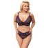 Cottelli Curves Plus Size - set grudnjaka s prozirnim uzorkom (ljubičasti) 