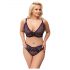 Cottelli Curves Plus Size - set grudnjaka s prozirnim uzorkom (ljubičasti) 