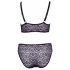 Cottelli Curves Plus Size - set grudnjaka s prozirnim uzorkom (ljubičasti) 