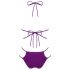 Obsessive Balitta - sjajni bikini s trakom oko vrata (ljubičasta)