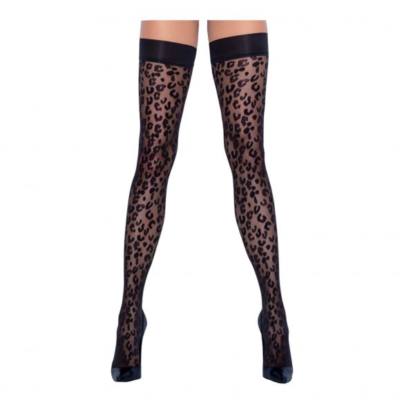 Cottelli Legwear - tajice s printom pantere (crne)  - 3