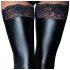 Noir - Lace Shiny Thigh Fix (crna)  - XL