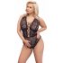 Cottelli Curves Plus Size - prozirni bodi (crni) 