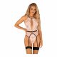 Obsessive Lilines - najlonke body (roze)  - L/XL