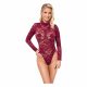 Cottelli - prozirno čipkasto body (bordo) - M