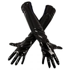 Black Level - rukavice od sjajnog laka (crne) - XL