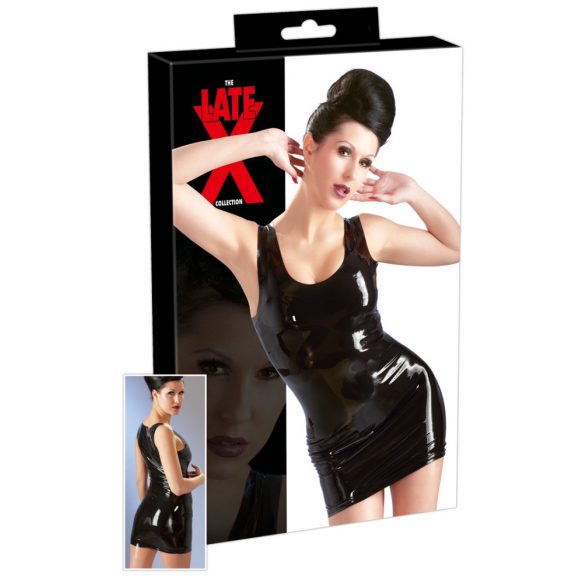 LATEX - mini haljina bez rukava (crna) - XL