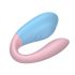 Mrow 03 - punjivi, vodootporni vibrator za par (plavo-ružičasti)