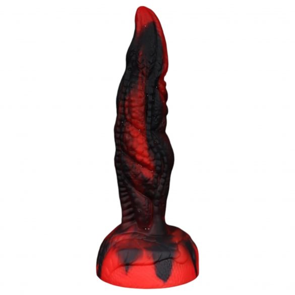 OgazR Hell Dong - gumeni groovy dildo - 20 cm (crno-crveni) 