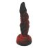 OgazR Hell Dong - gumeni groovy dildo - 20 cm (crno-crveni) 