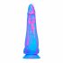 Inkipus - silikonski dildo za testise - 18cm (plavo-ružičasti) 