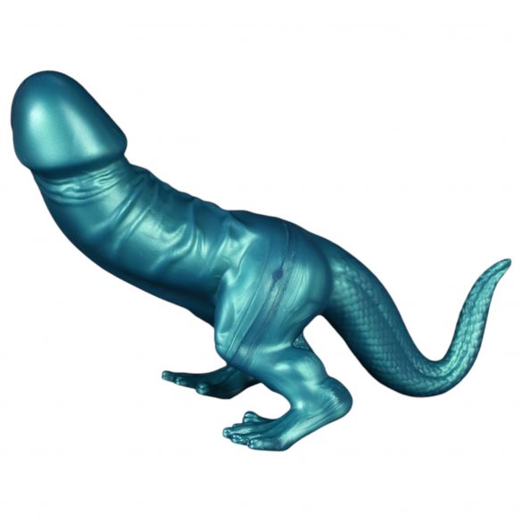 Toppedmonster - dinosaur silikonski dildo - 26 cm (tirkiz) 